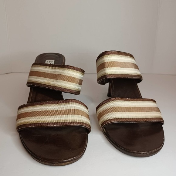 Isaac brown and beige sandals double strap Size 7.5 - Picture 3 of 11